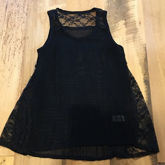 NWT VOCAL SHEER LACE SEXY tunic TANK top SM-XXL - Picture 3 of 5